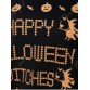 Skew Neck Witches Print Halloween Sweatshirt697573