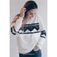 Stylish Round Neck Long Sleeve Ethnic Print Sweatshirt For Women185361