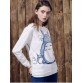 Stylish Women's Round Neck Cartoon Pattern Long Sleeve Sweatshirt