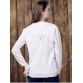 Stylish Women s Round Neck Cartoon Pattern Long Sleeve Sweatshirt298845
