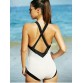 Alluring Hit Color Criss Cross Backless Zippered Women s Swimwear624024