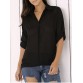 Fashion Long Sleeve Pure Color Chiffon Loose Shirt649080